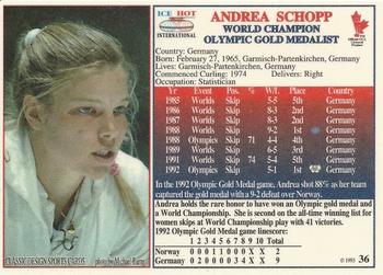 1993 Ice Hot International #36 Andrea Schopp Back